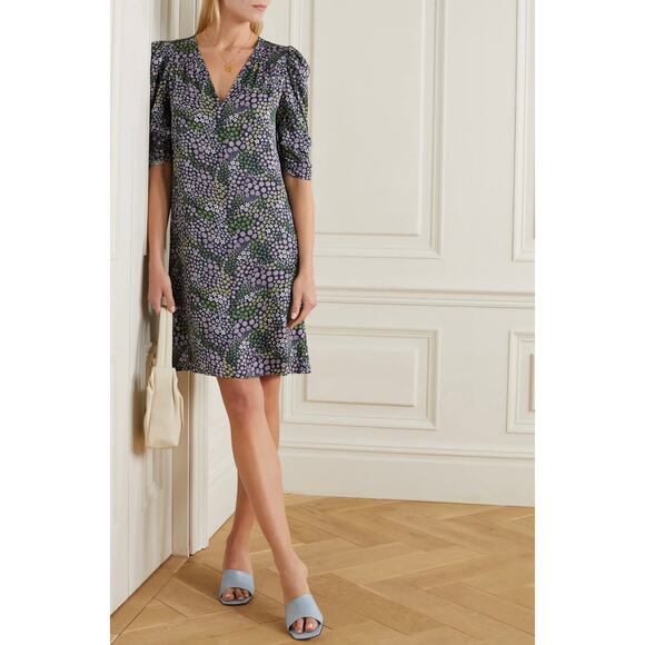 See by Chloe Womens Floral Puff Sleeve Shift Dress Sz‎ 38 (US 6) Flowy Office - Picture 1 of 14